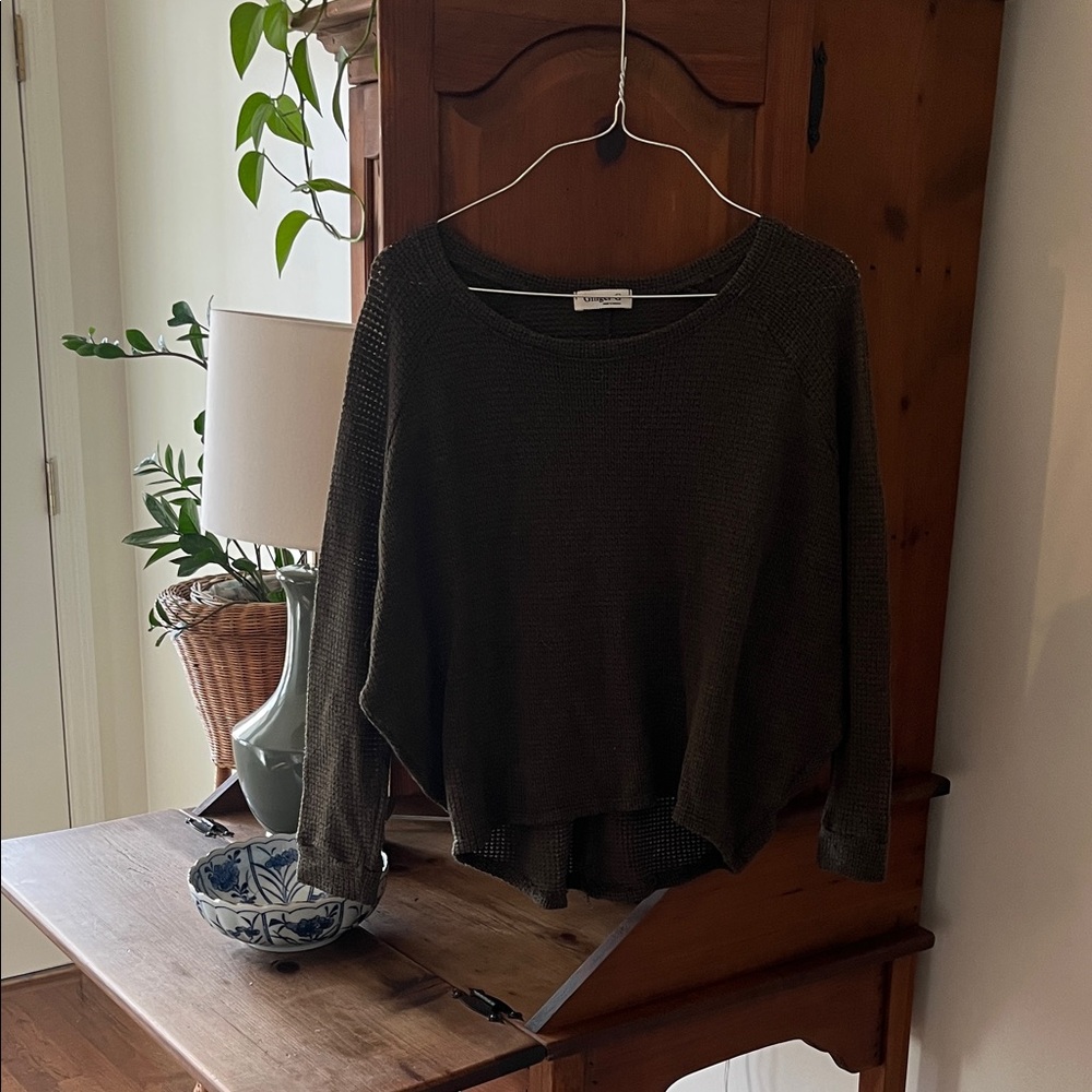 Ginger G Olive Knit Top